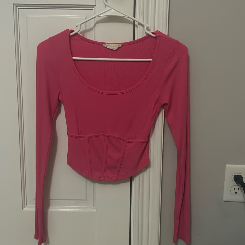 Pink long sleeve top
